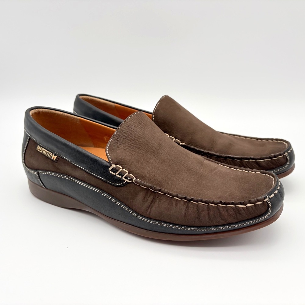 Mephisto Baduard Loafers Mens Size 8.5 Brown Leather & Nubuck Slip On